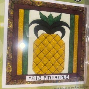 Quilt Magic No Sew Wall Hanging Kit Vintage #818  Pineapple Sealed craft quilt
